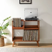 Asheville Walnut Record Player Stand, 32.5 in.