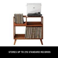 Asheville Walnut Record Player Stand, 32.5 in.