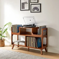 Asheville Walnut Record Player Stand, 47 in.