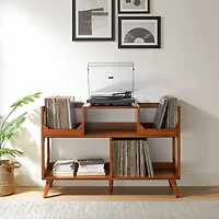 Asheville Walnut Record Player Stand, 47 in.