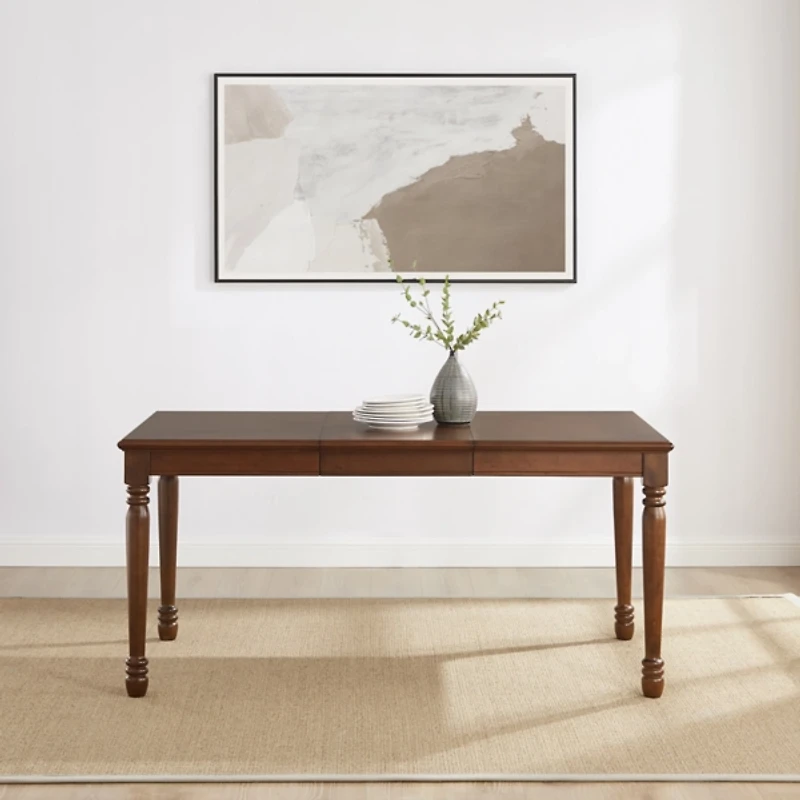 Cherry Wood Shelby Adjustable Dining Table