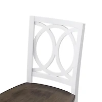 White Wood Charlotte Counter Stools, Set of 2