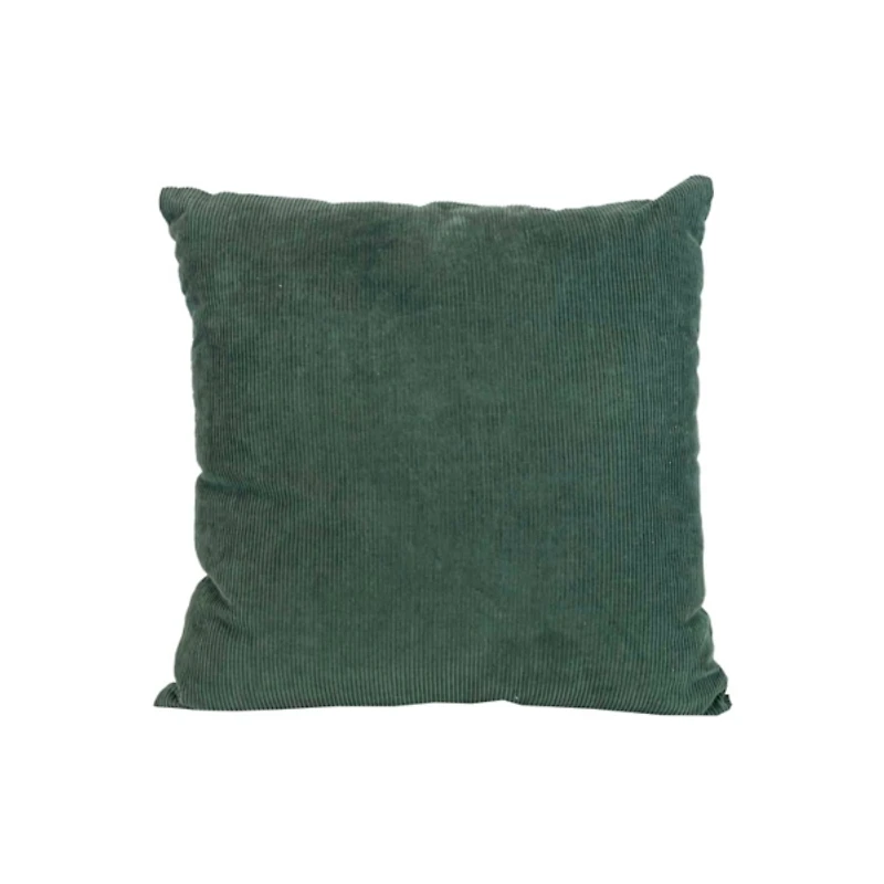 Emerald Velvet Corduroy Throw Pillow