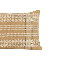 Tan Woven Geo Diamond Indoor/Outdoor Pillow