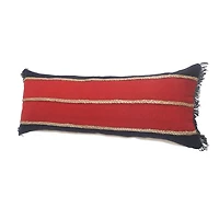 Red & Navy Nautical Rope Lumbar Pillow