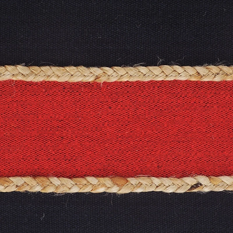 Red & Navy Nautical Rope Throw Pillow, 24x24