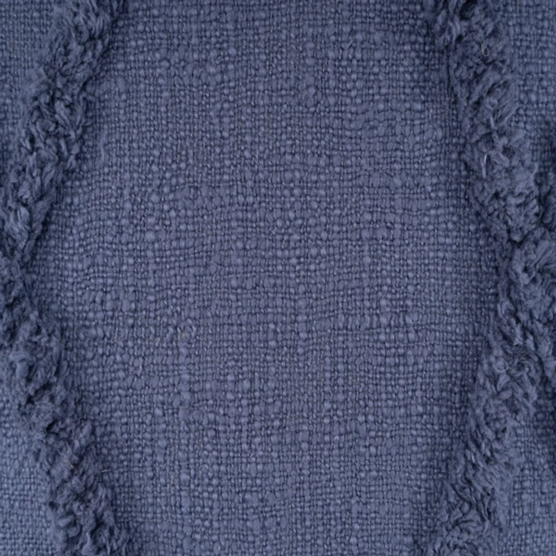 Navy Fringe Diamond Pillow, 18 in.