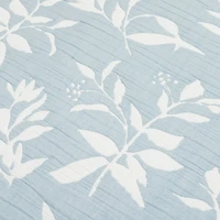 Blue Floral Reversible 3-pc. King Quilt Set