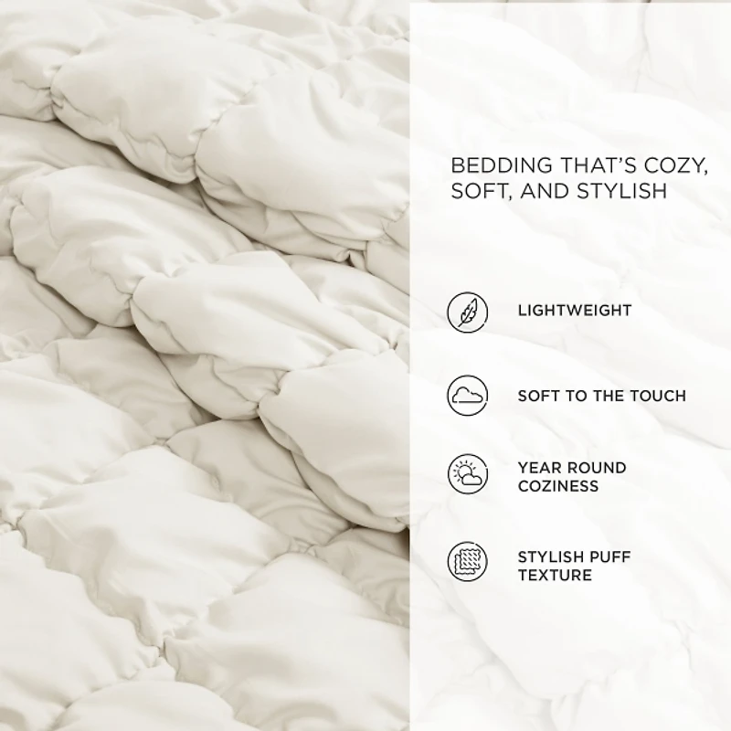 White Puff 3-pc. Full/Queen Comforter Set