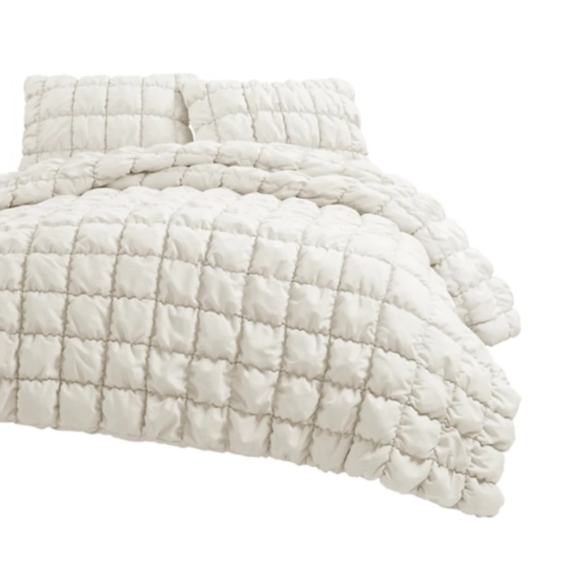 White Puff 3-pc. Full/Queen Comforter Set