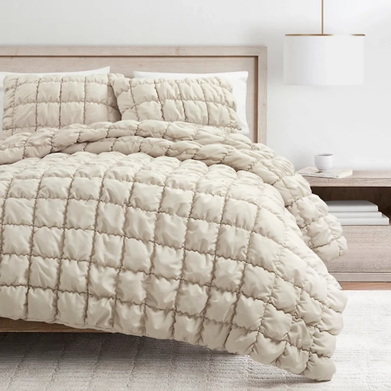 Neutral Puff 3-pc. Full/Queen Comforter Set