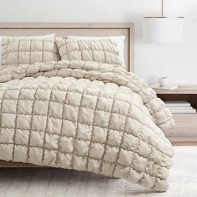 Neutral Puff 3-pc. Full/Queen Comforter Set