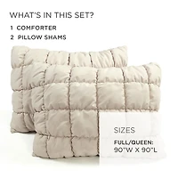 Neutral Puff 3-pc. Full/Queen Comforter Set
