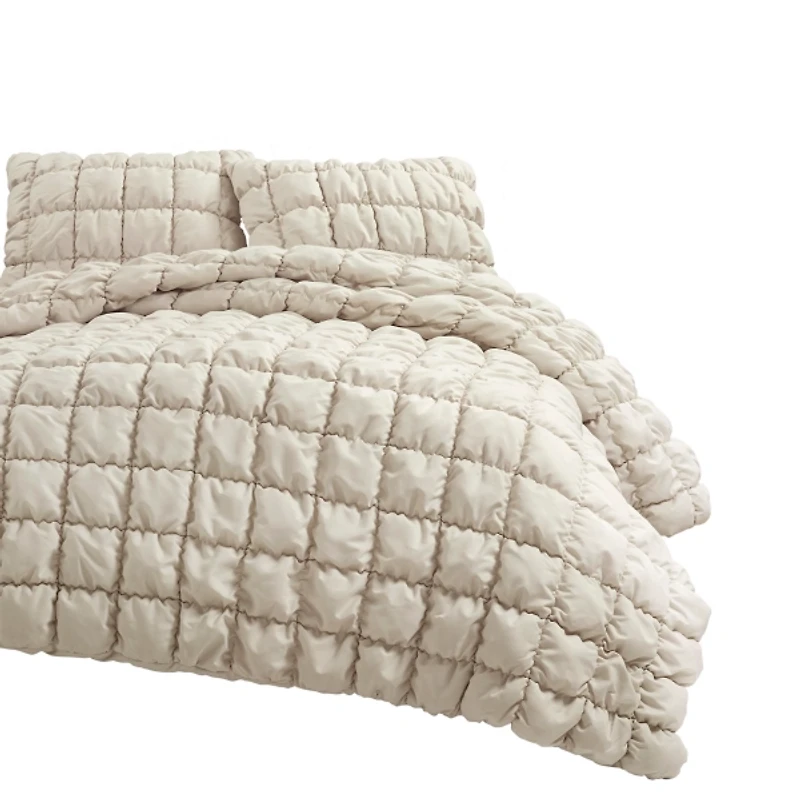 Neutral Puff 3-pc. Full/Queen Comforter Set
