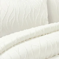 White Jacquard Wave 3-pc. King Comforter Set