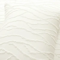 White Jacquard Wave 3-pc. King Comforter Set