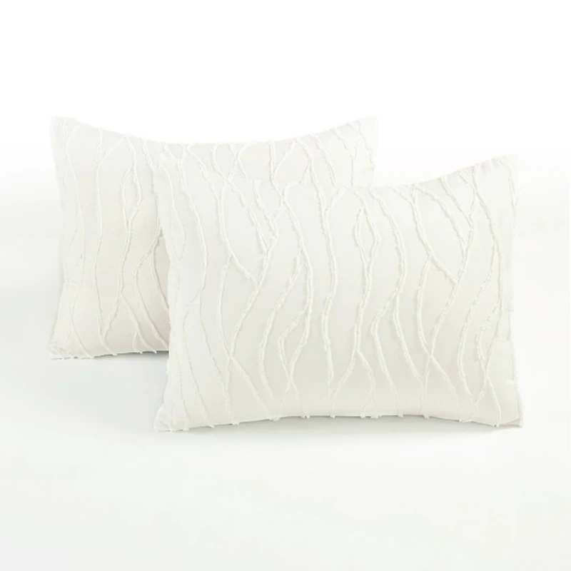 White Jacquard Wave 3-pc. King Comforter Set
