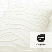 White Jacquard Wave 3-pc. King Comforter Set