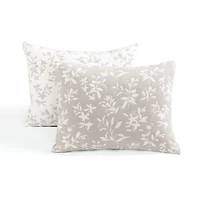 Tan Floral Reversible 3-pc. King Quilt Set