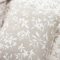 Tan Floral Reversible 3-pc. Full/Queen Quilt Set