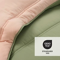 Coral & Sage Reversible 3-pc. Queen Comforter Set