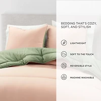 Coral & Sage Reversible 3-pc. Queen Comforter Set
