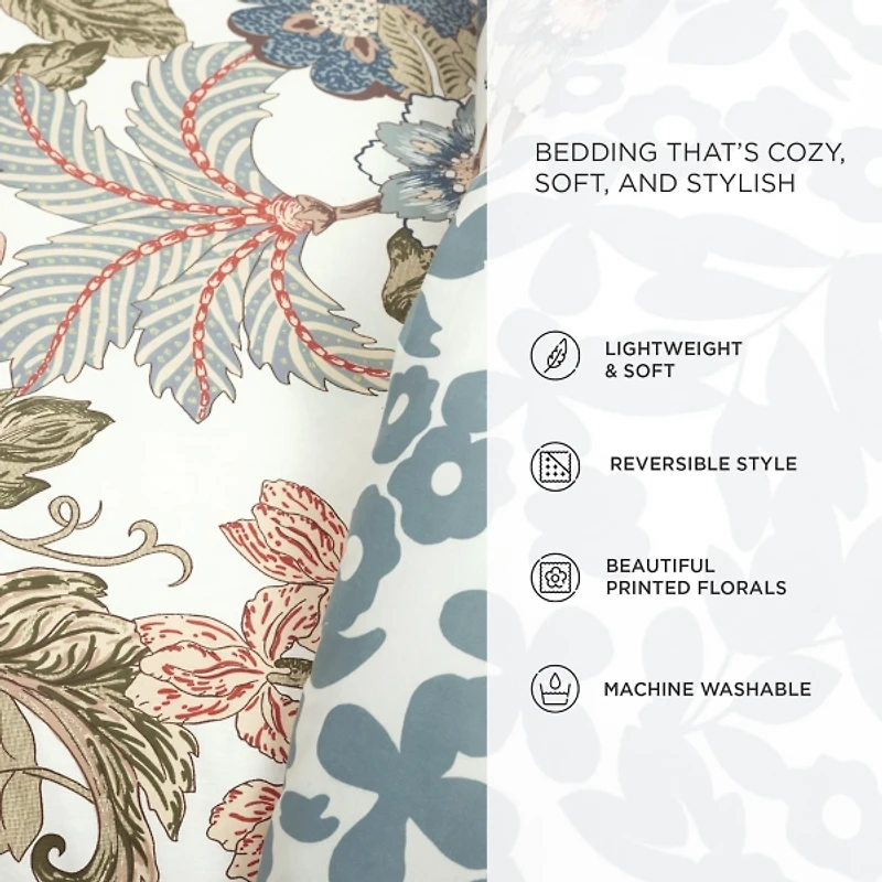 Floral Sydney Reversible 3-pc. Queen Comforter Set