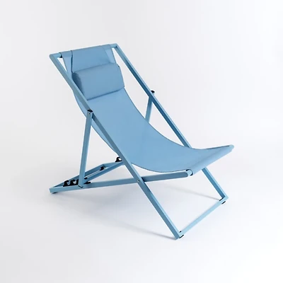 Powder Blue Slingback Outdoor Chair