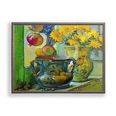 Vintage Floral III Beaded Framed Art Print