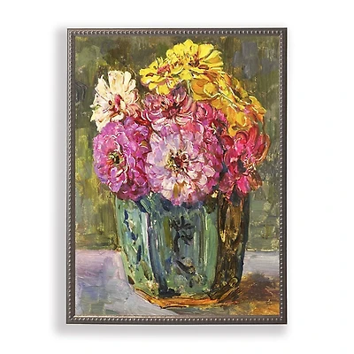 Vintage Floral IV Beaded Framed Art Print