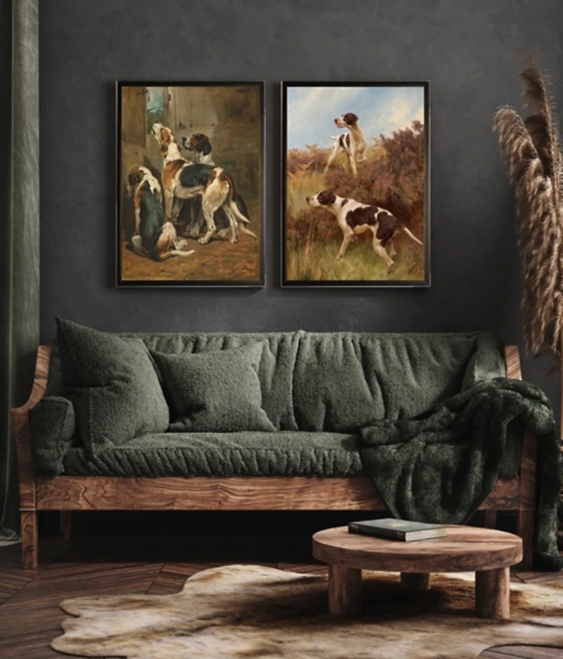 Hound Dogs Framed Art Print