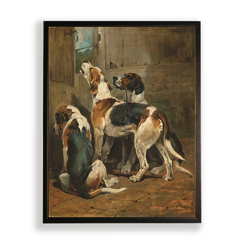 Hound Dogs Framed Art Print