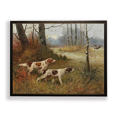 Brown Pointer Dogs Framed Art Print