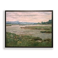 Pink Sky Landscape Framed Art Print
