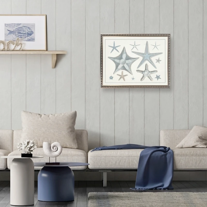 Starfish Collage Bronze Framed Art Print
