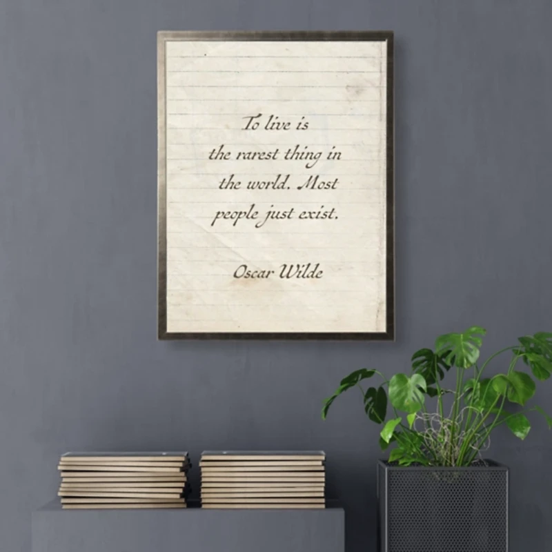 To Live is the Rarest Thing Wall Plaque