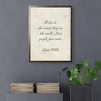To Live is the Rarest Thing Wall Plaque
