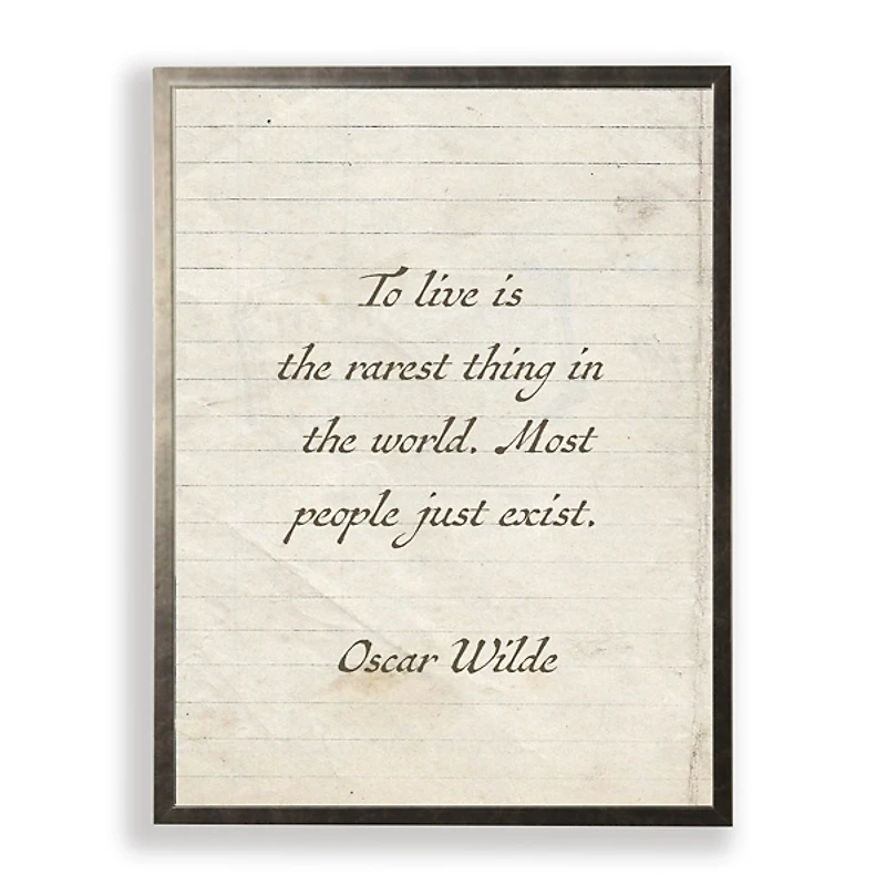 To Live is the Rarest Thing Wall Plaque