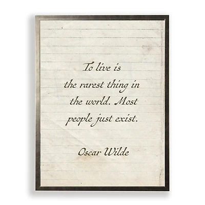 To Live is the Rarest Thing Wall Plaque