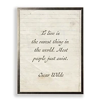 To Live is the Rarest Thing Wall Plaque
