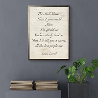 Mad Hatter Quote Wall Plaque