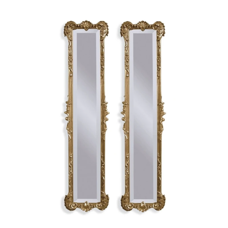 Gold Heidi Panel Wall Mirrors, Set of 2