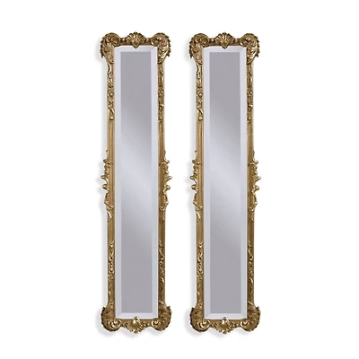 Gold Heidi Panel Wall Mirrors, Set of 2
