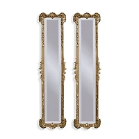 Gold Heidi Panel Wall Mirrors, Set of 2
