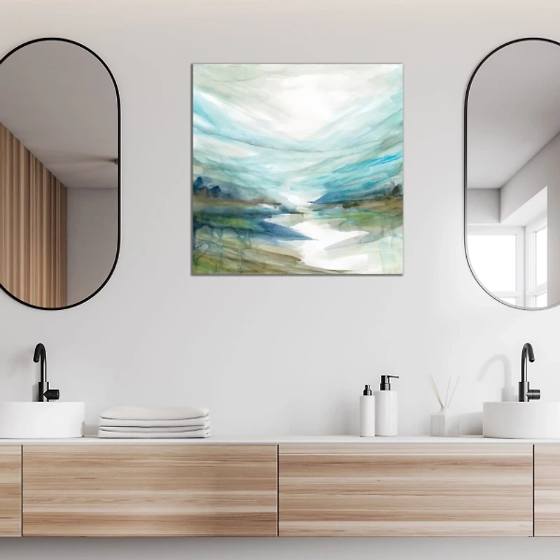 Soft River Reflection Canvas Art Print