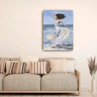 Coastal Woman in Dress Canvas Art Print, 30x40 in.