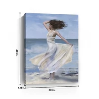 Coastal Woman in Dress Canvas Art Print, 30x40 in.