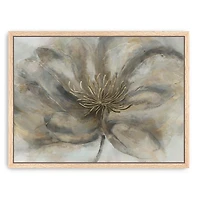 Gray Wildflower Framed Canvas Art Print