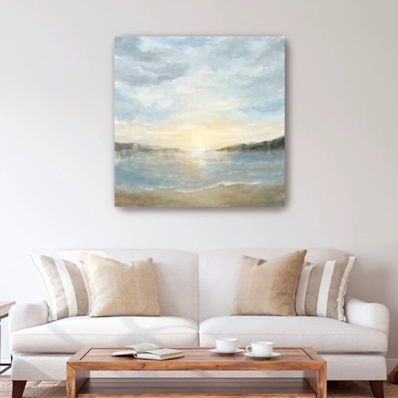 Coastal Sunset Canvas Art Print, 40x40 in.