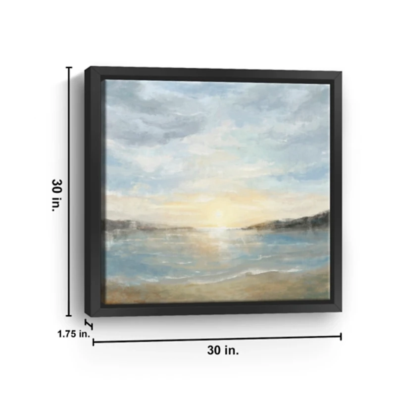 Coastal Sunset Framed Canvas Art Print, 30x30 in.